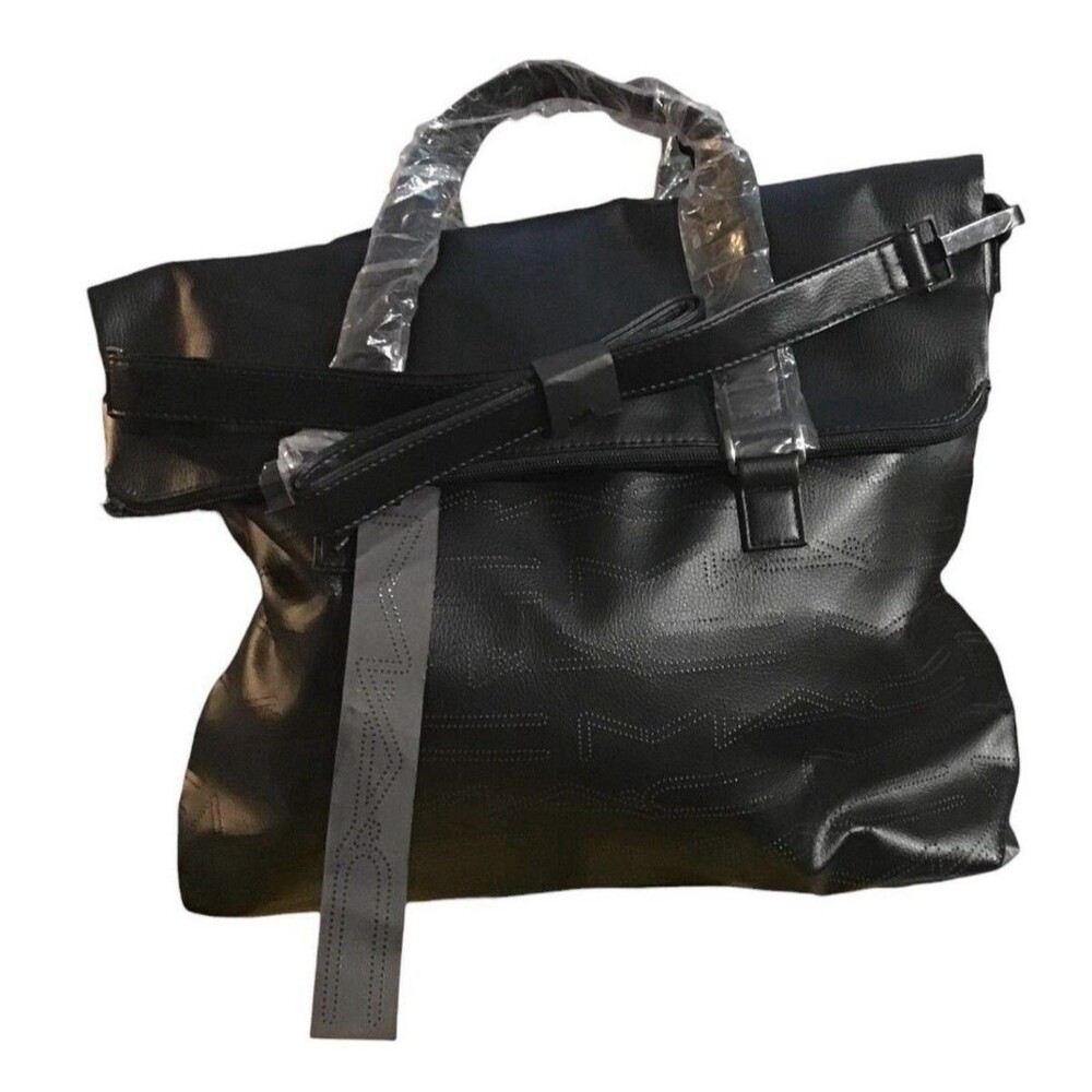 MAC COSMETICS Holiday Tote Bag Rare Employee Gift PU Leather Logo Monogram NWT